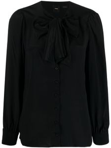 PINKO chemise à col lavallière - Noir