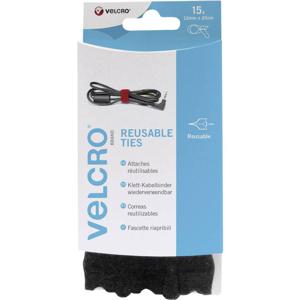 VELCRO® VEL-EC60466 Klittenband kabelbinder Om te bundelen Haak- en lusdeel (l x b) 200 mm x 12 mm Zwart 15 stuk(s)