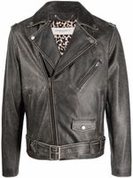 Golden Goose veste de moto en cuir - Noir