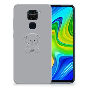 Xiaomi Redmi Note9 Telefoonhoesje met Naam Grijs Baby Olifant