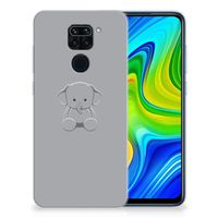 Xiaomi Redmi Note9 Telefoonhoesje met Naam Grijs Baby Olifant - thumbnail