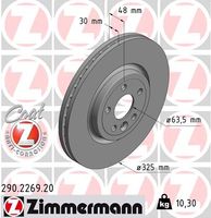 Remschijf COAT Z ZIMMERMANN, Remschijftype: Binnen geventileerd, u.a. für Jaguar, Land Rover - thumbnail