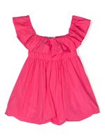 MSGM Kids robe en taffetas à broderies - Rose