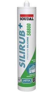 Soudal Silirub+ S8800 | Natuursteen | Siliconenkit | Middengrijs | 300 ml - 120991