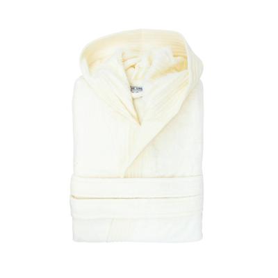 The One Towelling Velourbadjas Met Capuchon 2xl/3xl Ivoor