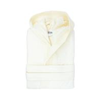 The One Towelling Velourbadjas Met Capuchon 2xl/3xl Ivoor