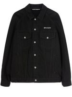 Palm Angels logo-embroidered denim jacket - Noir