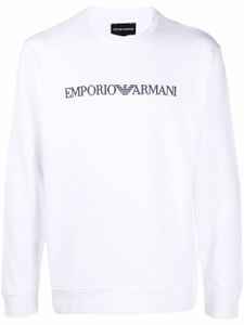 Emporio Armani sweat à logo imprimé - Blanc