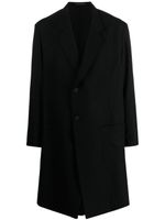 Yohji Yamamoto manteau à revers crantés - Noir