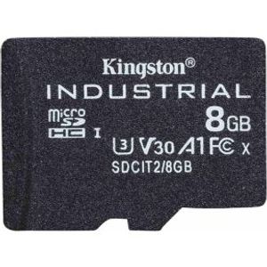 Kingston Technology Industrial flashgeheugen 8 GB MicroSDHC UHS-I Klasse 10