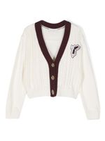 There Was One Kids cardigan en maille torsadée - Blanc