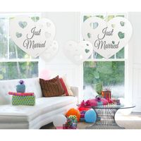 Hangdecoratie Harten Just Married (5st) - thumbnail