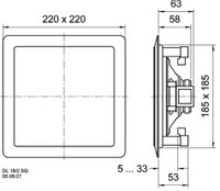 Visaton DL 18/2 SQ - 8 Ohm/100 V Plafondluidspreker 60 W 100 V Wit 1 stuk(s) - thumbnail