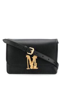 Moschino sac porté épaule à plaque logo - Noir