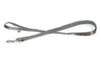 Beeztees - Hondenriem - Mac Leather - Grijs - 120 cm x 25 mm