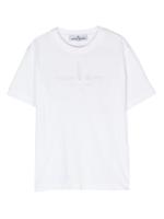 Stone Island Junior T-shirt met Compass-patroon - Wit