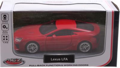 Johntoy sportauto schaalmodel 1:43 8 cm Lexus rood