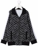 Givenchy Kids veste bomber à chaines imprimées - Noir