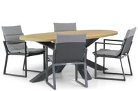 Lifestyle Treviso/Brookline 200 cm ovaal dining tuinset 5-delig