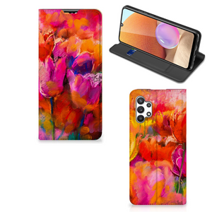 Bookcase Samsung Galaxy A32 4G | A32 5G Enterprise Editie Tulips