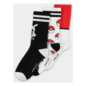 Pokemon Socks 3-Pack Pikachu Pokeball 43-46