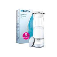 BRITA Grafietwitte filterfles, vermindert chloor, lood en andere organische verontreinigingen voor zuiverder kraanwater, 6 MicroDisc-filters inbegrepen