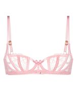 Agent Provocateur soutien-gorge Rozlyn en dentelle transparente - Rose