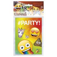 Haza Witbaard Uitnodigingen Emoji, 8st. - thumbnail