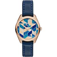 Horlogeband Armani Exchange AX5525 Leder Blauw 16mm - thumbnail