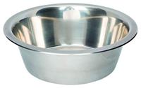 TRIXIE Roestvrijstalen voederbak met rubberen bodem, 1.8L, 21 cm diameter