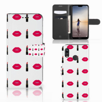 Huawei P20 Lite Telefoon Hoesje Lipstick Kiss