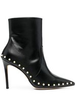 Stuart Weitzman bottes en cuir à détails de perles 110 mm - Noir - thumbnail