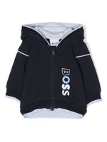 BOSS Kidswear hoodie zippé à logo imprimé - Bleu - thumbnail