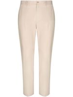 Dolce & Gabbana pantalon en coton stretch à logo - Tons neutres