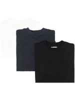 Jil Sander t-shirts en coton à patch logo (lot de trois) - Noir - thumbnail