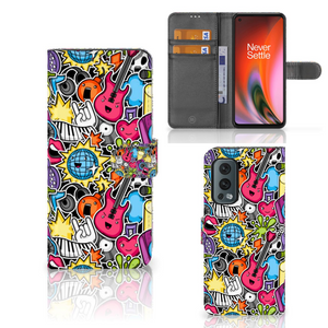 OnePlus Nord 2 5G Wallet Case met Pasjes Punk Rock