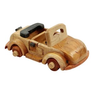 Houten Auto Cabrio (13 x 8 cm)