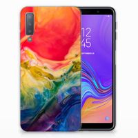 Hoesje maken Samsung Galaxy A7 (2018) Watercolor Dark