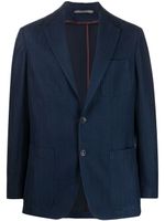 Canali blazer à simple boutonnage - Bleu