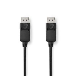 DisplayPort-Kabel | DisplayPort Male | DisplayPort Male | 8K@60Hz | Vernikkeld | 1.0 m | Rond | PVC