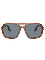 Persol lunettes de soleil à effet écailles de tortue - Marron