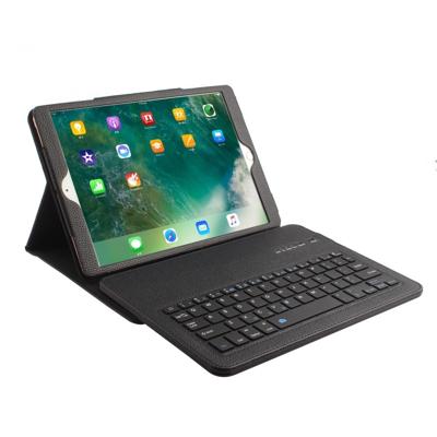 Shop4 - iPad Pro 10.5 Toetsenbord Hoes - Bluetooth Keyboard Cover Lychee Zwart