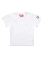 Diesel Kids t-shirt à patch Oval D - Blanc - thumbnail