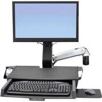 Ergotron StyleView® Sit-Stand Combo Monitor-wandbeugel 1-voudig 25,4 cm (10) - 61,0 cm (24) Zwart, Aluminium In hoogte verstelbaar, Toetsenbordhouder,