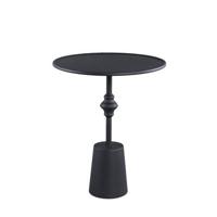 PTMD Dinja Black iron sidetable minimal chic round - thumbnail