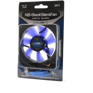 Noiseblocker NB-BlackSilentFan X1 80mm Computer behuizing Ventilator Zwart, Blauw