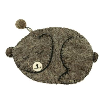 Vilten Portemonnee Beer Vilten Portemonnee Beer