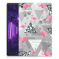 Lenovo Tab M10 Plus Back Case Flamingo Triangle - thumbnail