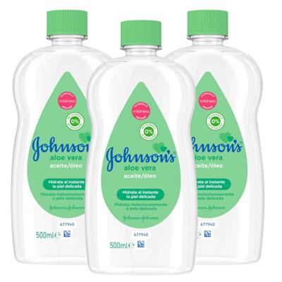 Johnson's - Baby Olie - Aloe Vera - 3 x 500 ml - Voordeelverpakking Johnson's - Baby Olie - Aloe Vera - 3 x 500 ml - Voordeelverpakking