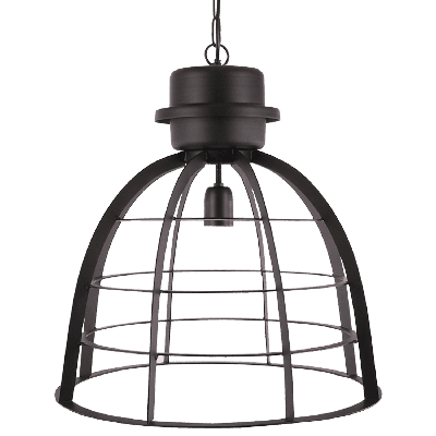 Hanglamp Ingmar Scandinavisch 45 cm 1 Lichts Mat Zwart